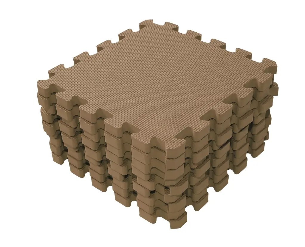 Tapis-puzzle 9 Pièces 90x90cm Cappuccino | Marron
