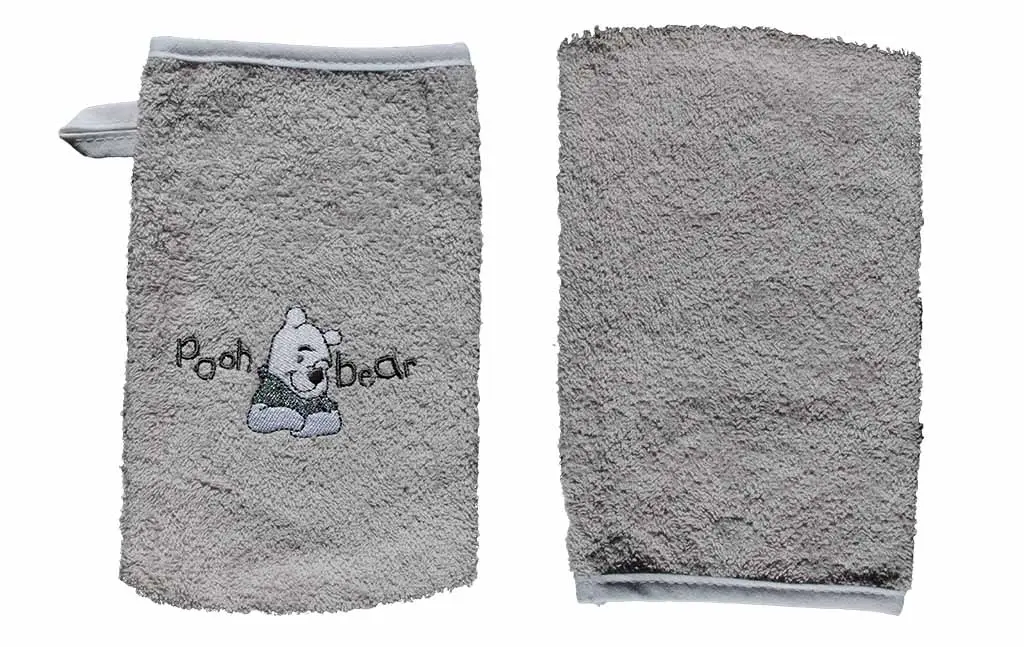 Washandje Pooh Bear Grey | Grijs