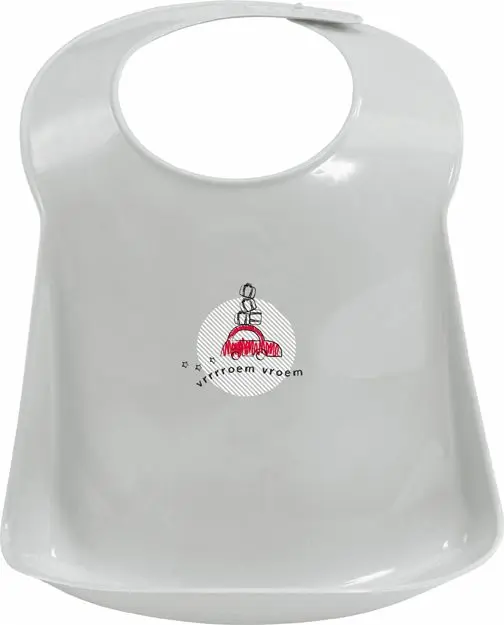 Bavoir plastique Wheely | Gris