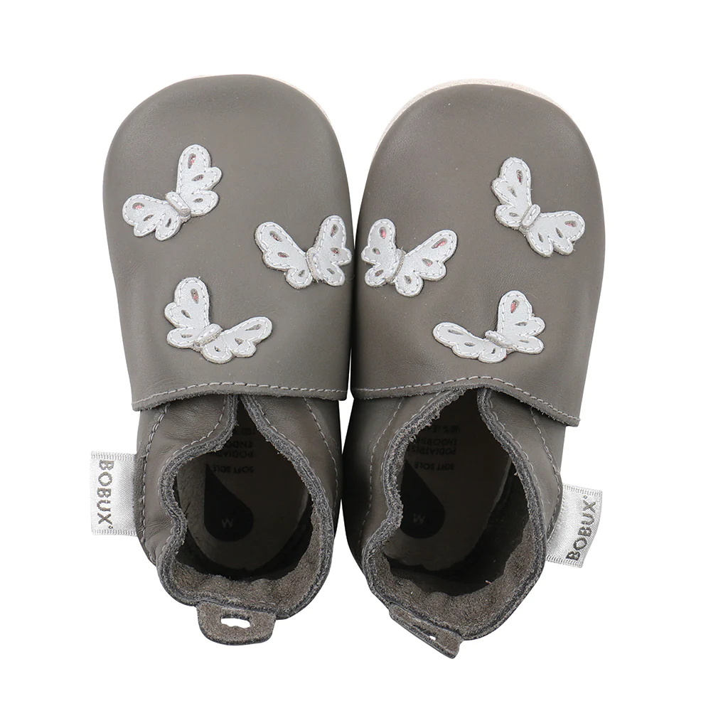 Soft Soles Giants Butterflies Grey | Antraciet