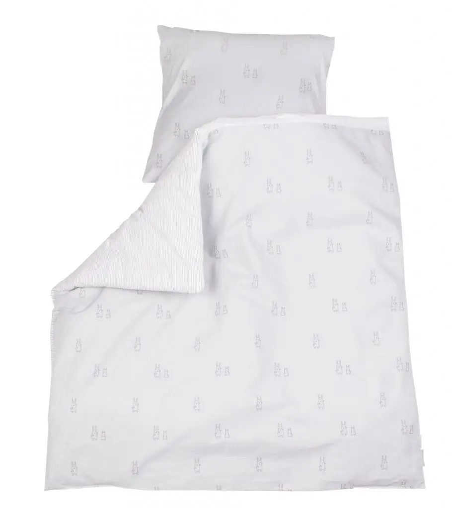 Housse de couette 80x80cm Bunny | Gris
