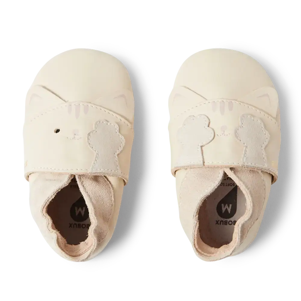 Soft Soles Peek A Boo Kitty White Swan  | Blanc