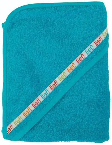 [03010-88] Badcape 75x85cm Lief! Boys Turquoise | Turquoise