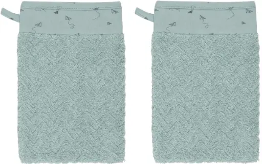 [03032-055] Washandjes 2 Stuks Fabulous Paper Planes | Groen