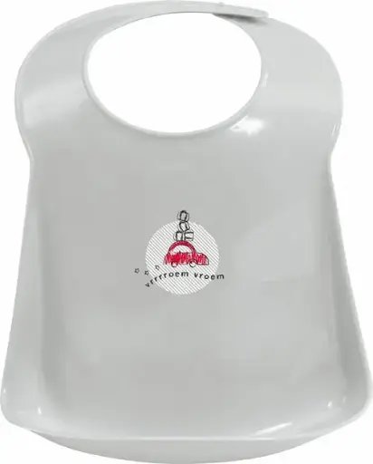 [06558-108] Bavoir plastique Wheely | Gris