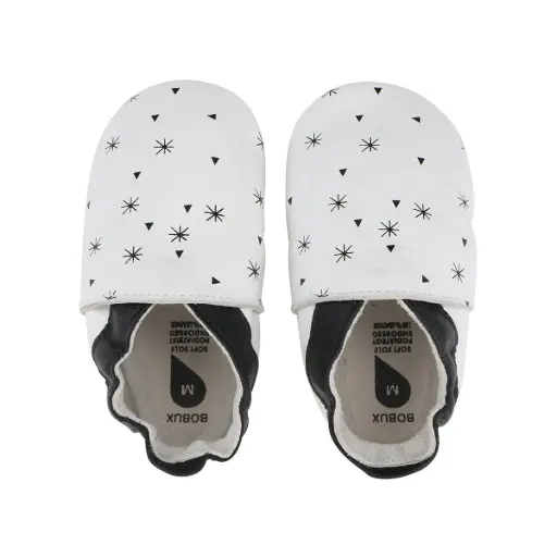 [00022-02S] Soft Soles Snowflakes White | Blanc