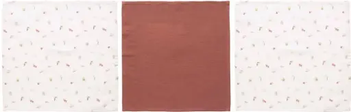 [0L051-27] Lingettes Hydrophile 70x70cm 3 Pièces Sunset Shapes | Multicolore