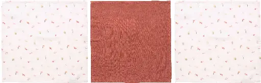 [0L053-27] Mouchoirs Hydrophile 32x32cm 3 Pièces Sunset Shapes | Multicolore