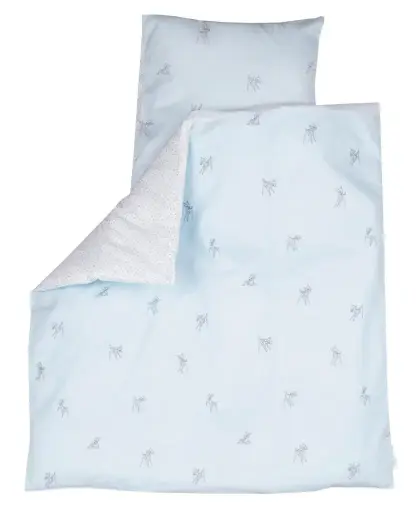 [01155-141] Dekbedovertrek 80x80cm Bambi | Blauw