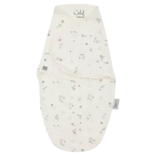 [01540-920] Inbakerzak / Sac de nuit Wrapper 0-3 mois Vintage Flowers | Ecru