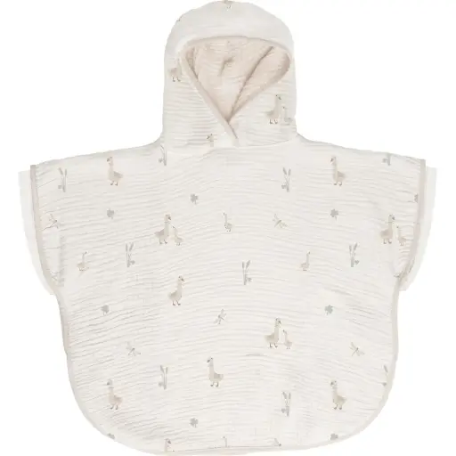 [03017-025] Poncho Tetra Dear Goose | Ecru