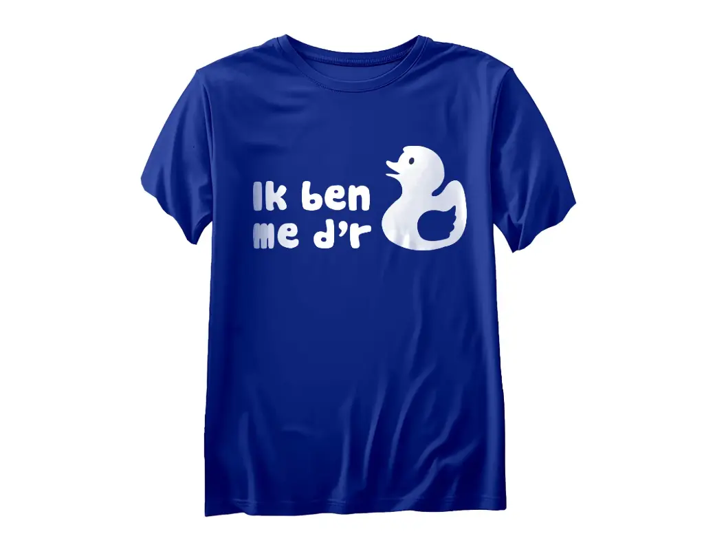 T-shirt 'Ik ben me d'r eendje' | Blauw