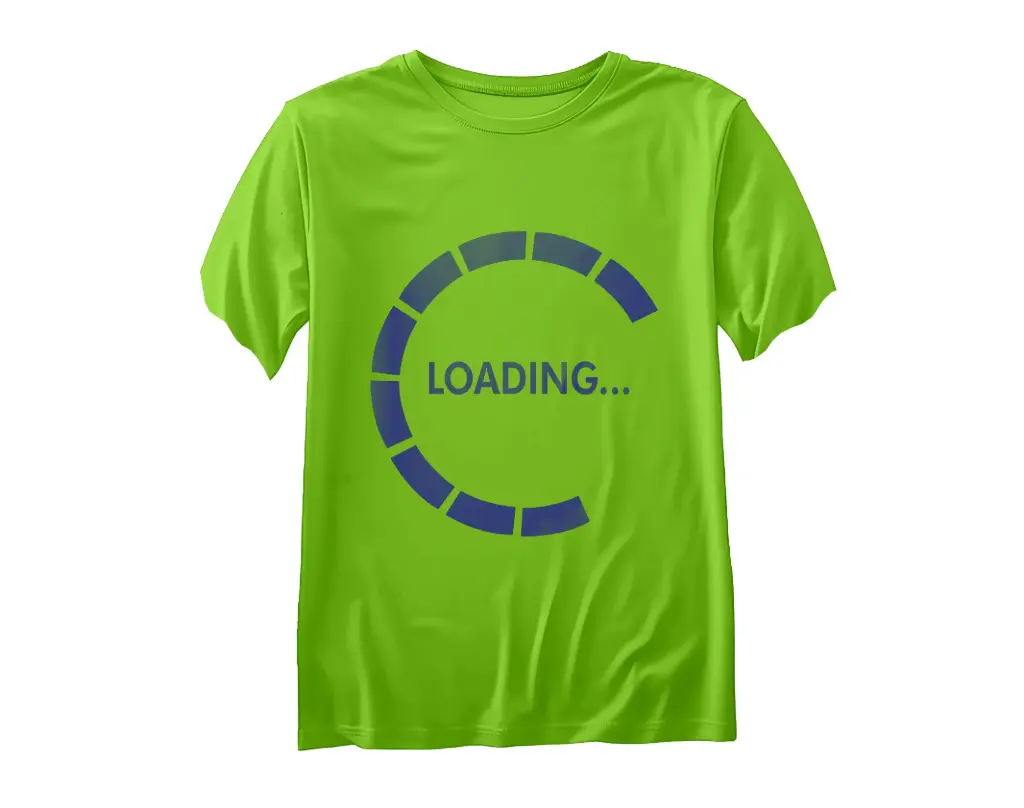 T-shirt 'Loading' | Vert