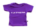 T-shirt 'Ik lijk op mijn papa' | Paars