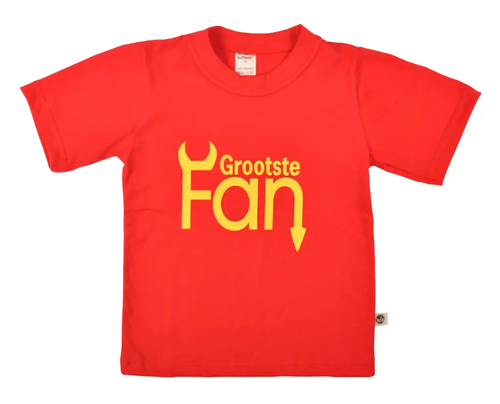 T-shirt Rode Duivels 'Grootste fan' | Rood 