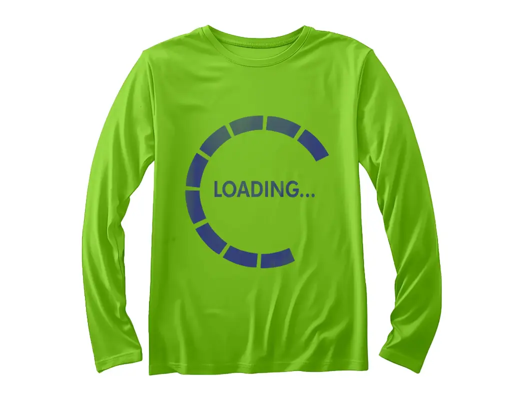 T-shirt à Manches Longues 'Loading' | Vert