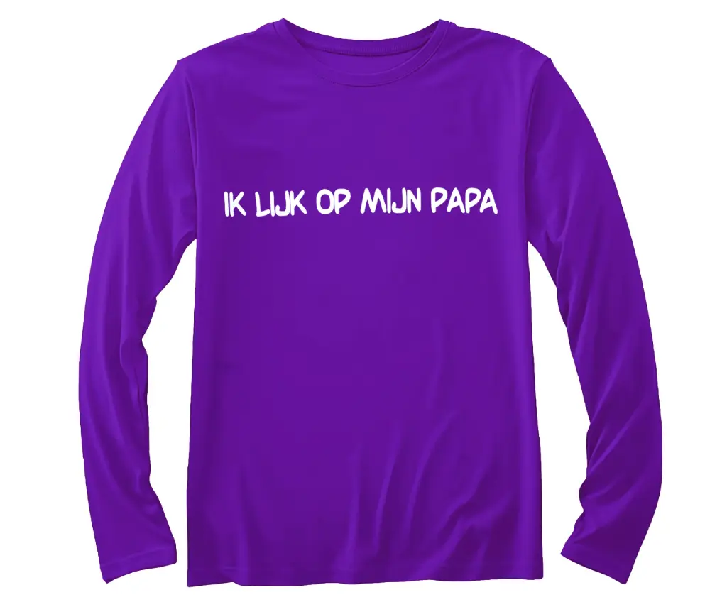 T-shirt à Manches Longues 'Ik lijk op mijn papa' | Violet