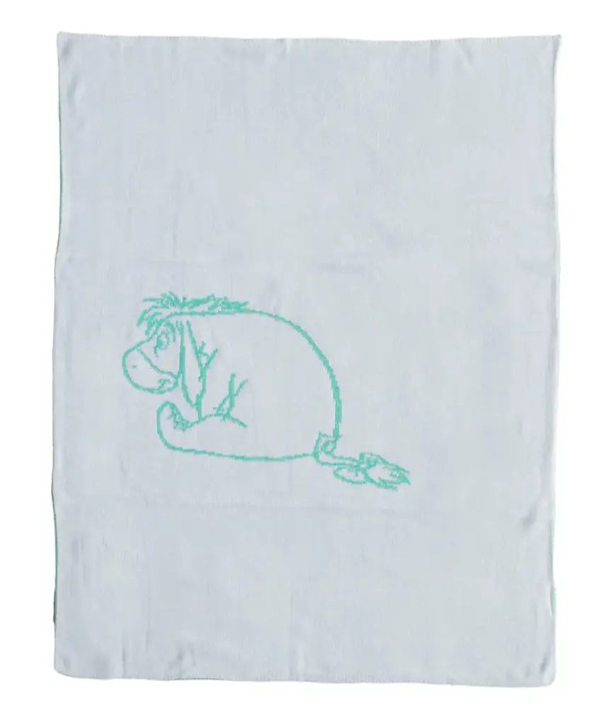 Deken Gebreid 75x100cm Wishing Pooh | Groen