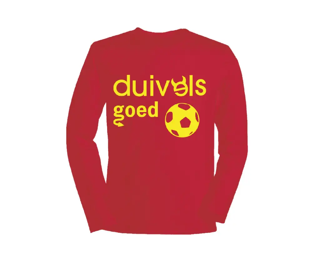 T-shirt Lange Mouw Rode Duivels 'Duivels Goed' | Rood 