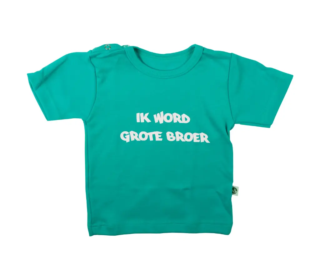 T-shirt 'Ik word grote broer' | Turquoise