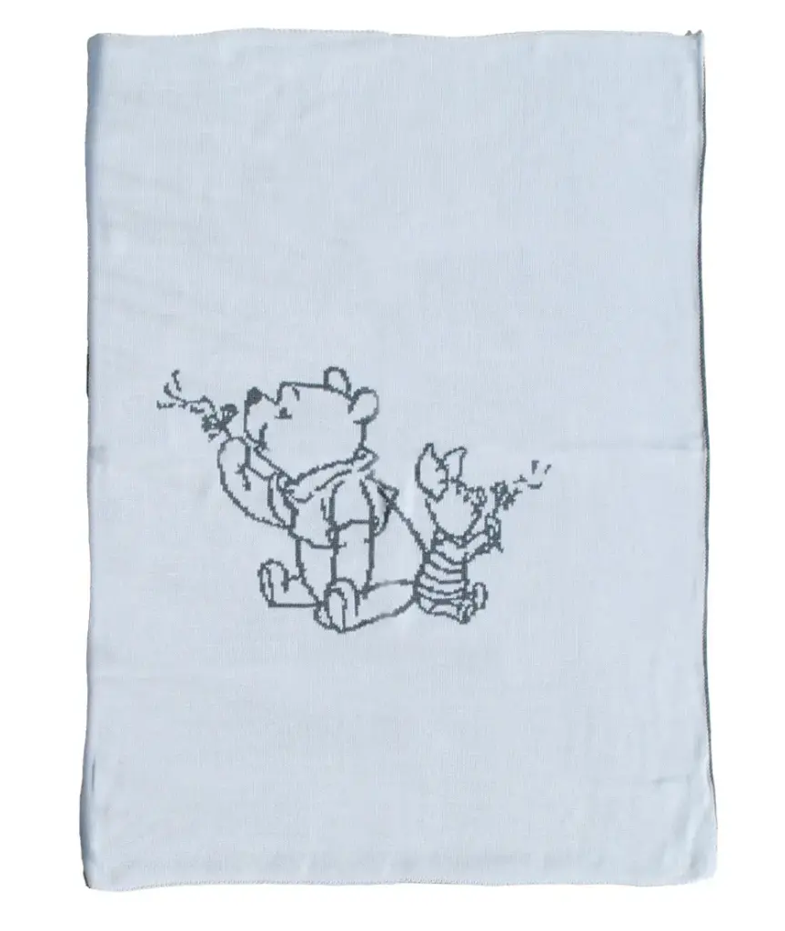 Deken Gebreid 100x150cm Wishing Pooh | Grijs