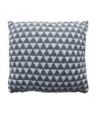 Coussin Tricoté 40x40cm Triangle | Gris