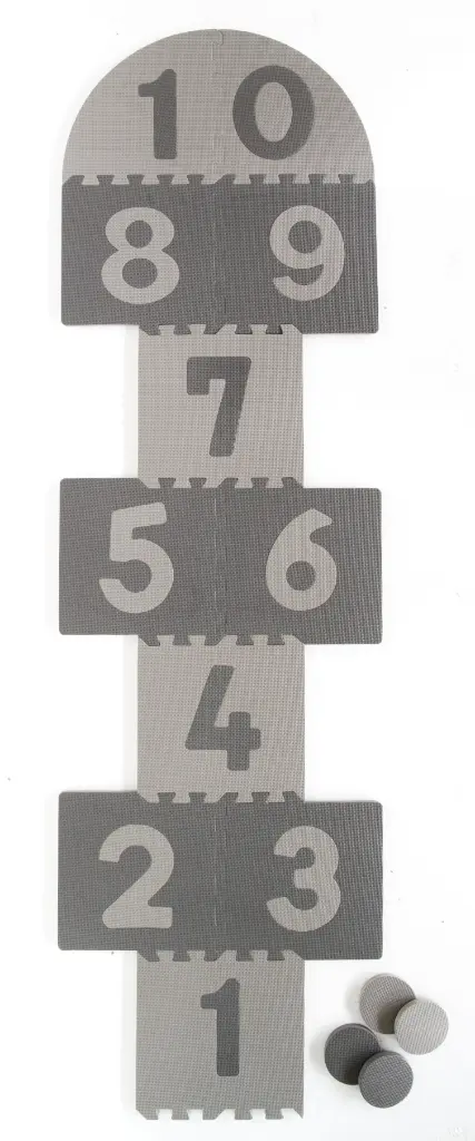 Tapis-puzzle Marelle | Gris