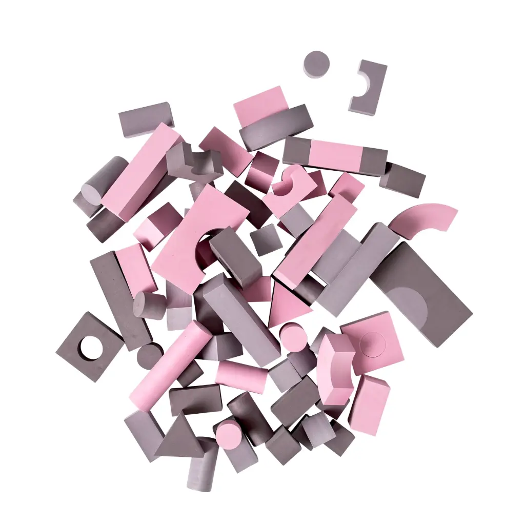 Blocs construction mousse | Rose/Lilas