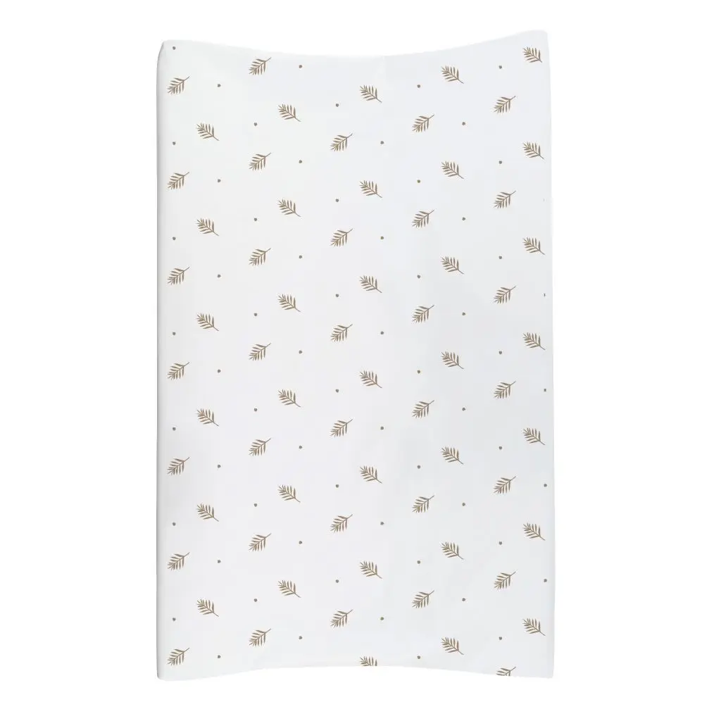 Matelas à langer 72x44cm Pure Leaves Taupe | Blanc