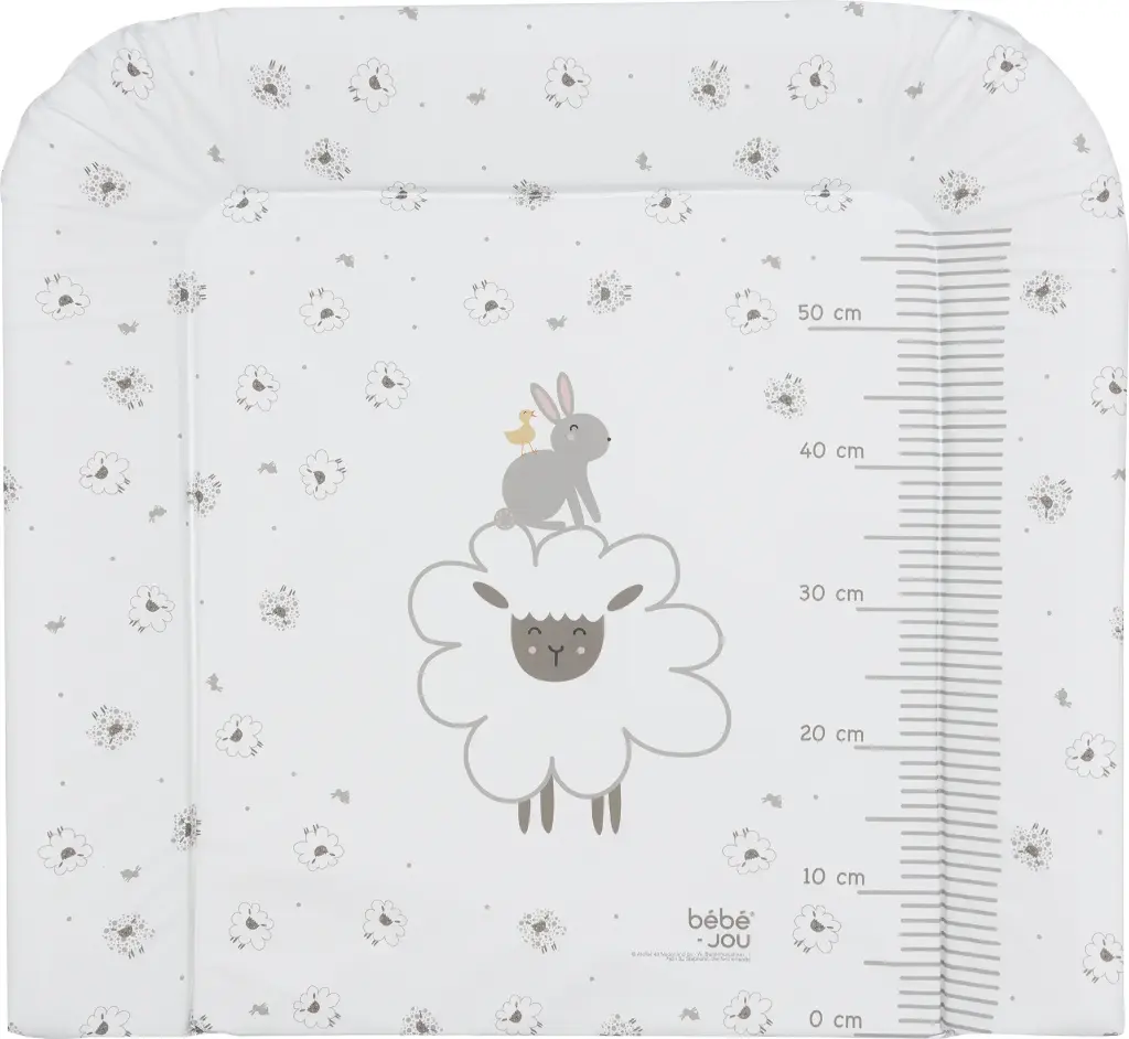 Matelas à langer 72x77cm Tiny Sheep | Blanc