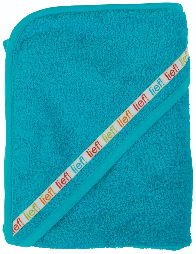 Badcape 75x85cm Lief! Boys Turquoise | Turquoise