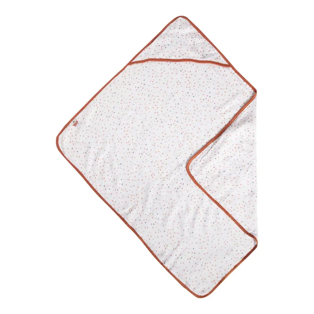 Cape de bain Hydrophile 75x85cm Fabulous Hearts | Blanc