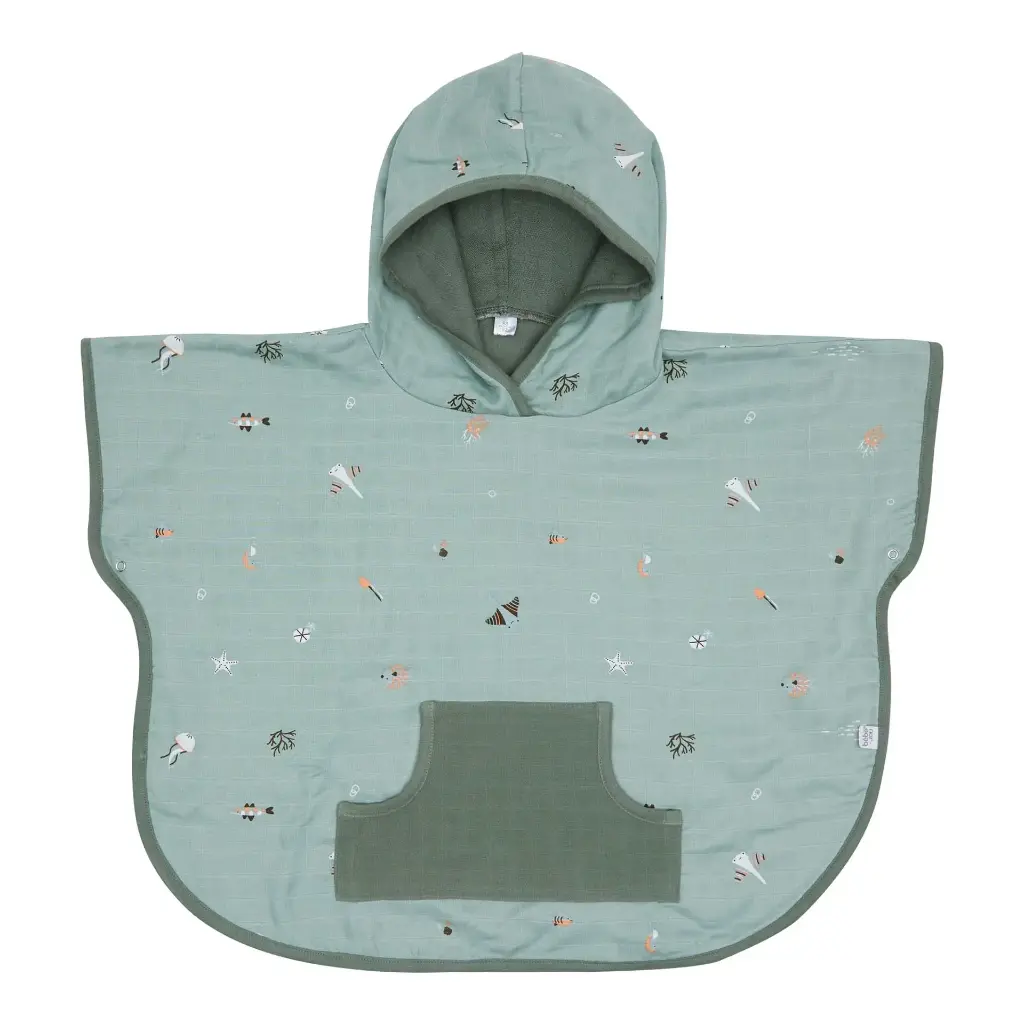Poncho Muslin Ocean Vibes | Green