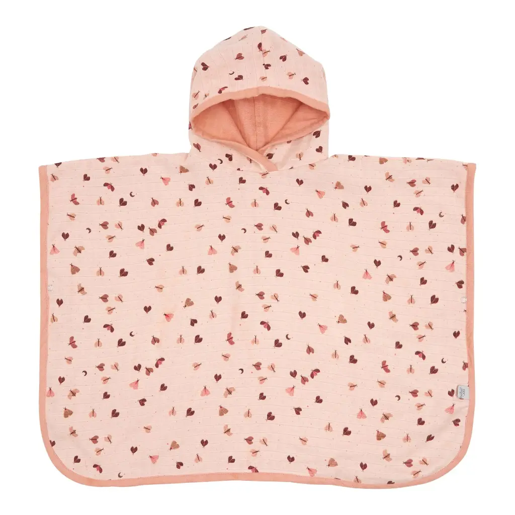 Poncho Muslin Sweet Butterfly | Pink