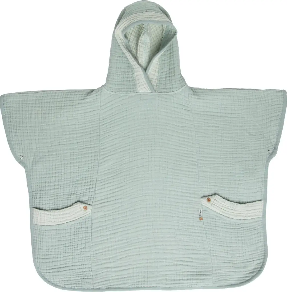 Poncho Tetra Pure Cotton Green | Groen