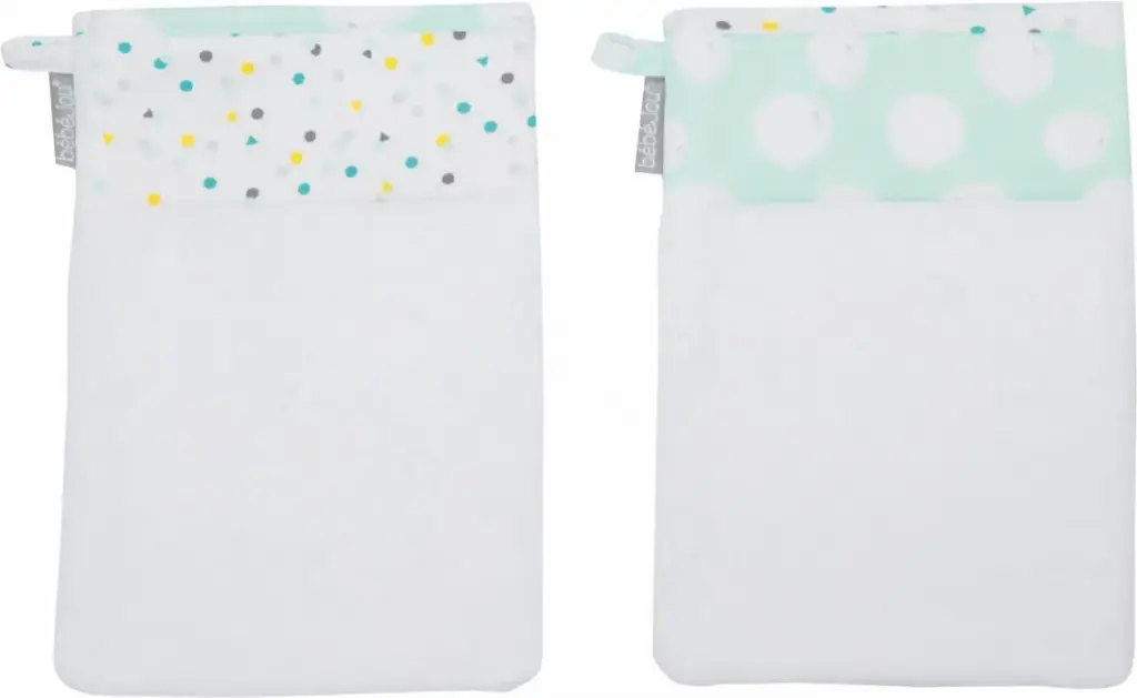 Gants de toilette 2 Pièces Confetti Party | Blanc