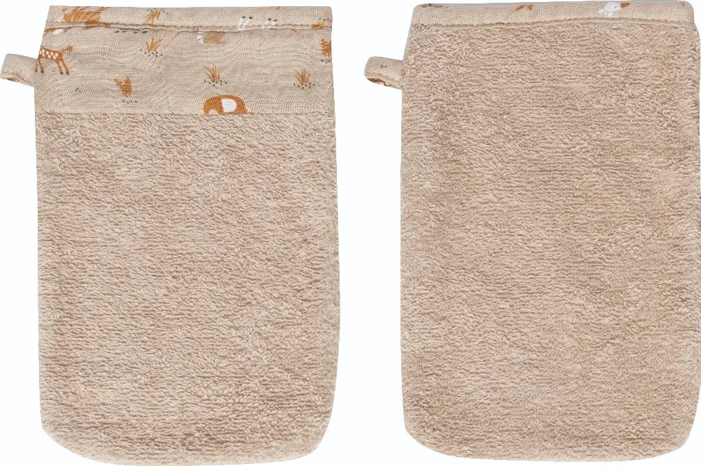 Washandjes 2 Stuks Steppe | Taupe