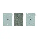 Washandjes Tetra 3 Stuks Ocean Vibes | Groen