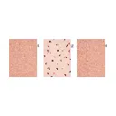 Wash mitts Muslin 3 Pieces Sweet Butterfly | Pink