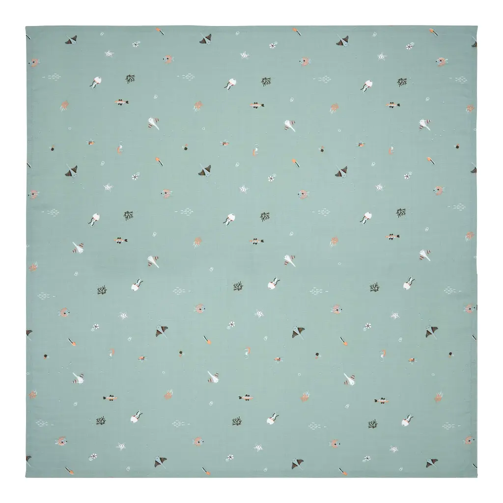 Cloth Muslin 110x110cm Ocean Vibes | Green