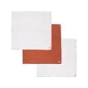 Face cloths Muslin 3 Pieces Fabulous Hearts | White