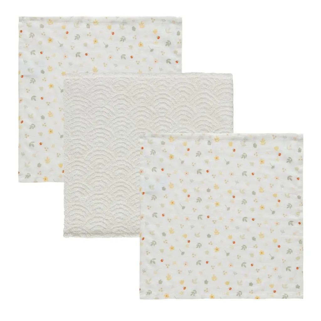 Face cloths Muslin 3 Pieces Riverside | Multicolour
