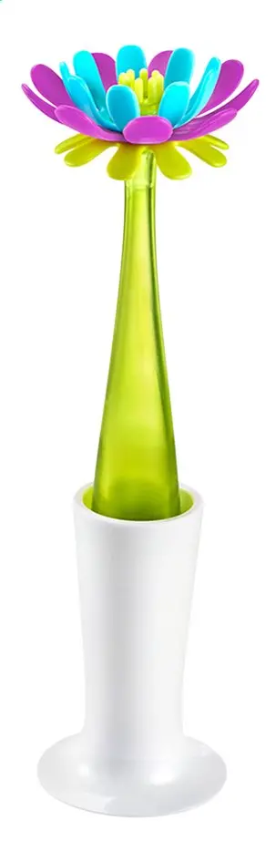 Brush and soap dispensing bottle brush Forb+ | Green