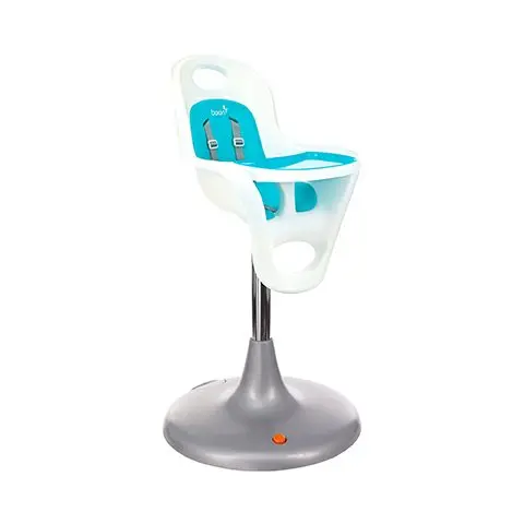Chaise haute Flair | Blanc/Bleu