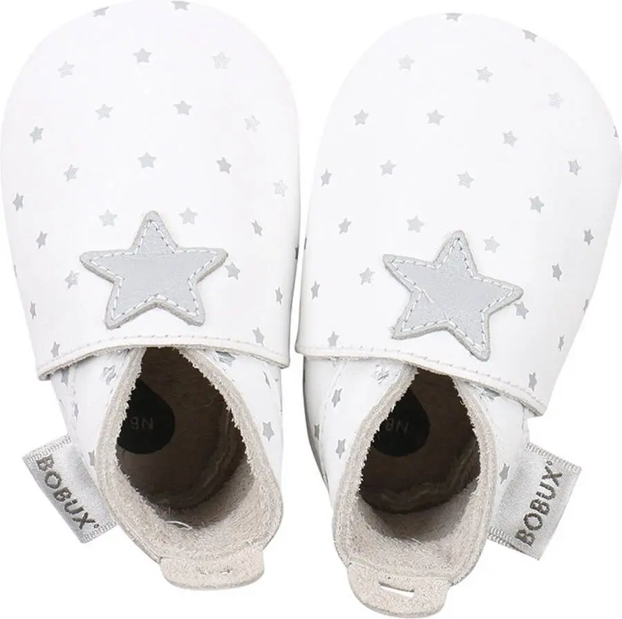 Soft Soles Star Print White/Silver | Blanc