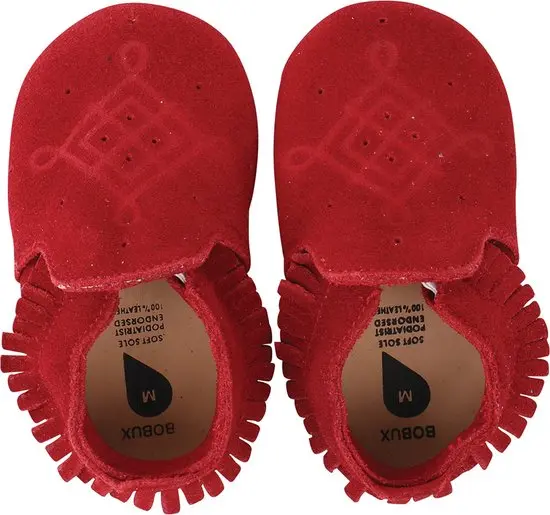 Soft Soles Suede Moccasin Red | Rouge