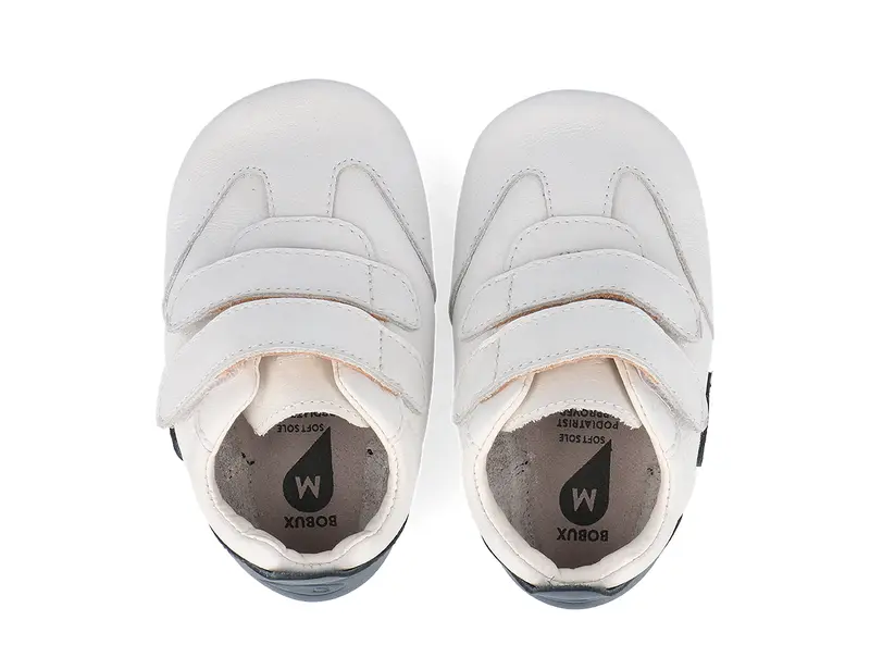 Soft Soles Pitch White/Navy | Blanc