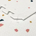 Puzzle tiles 6 Pieces 120x180cm Terrazzo Cream | Ecru