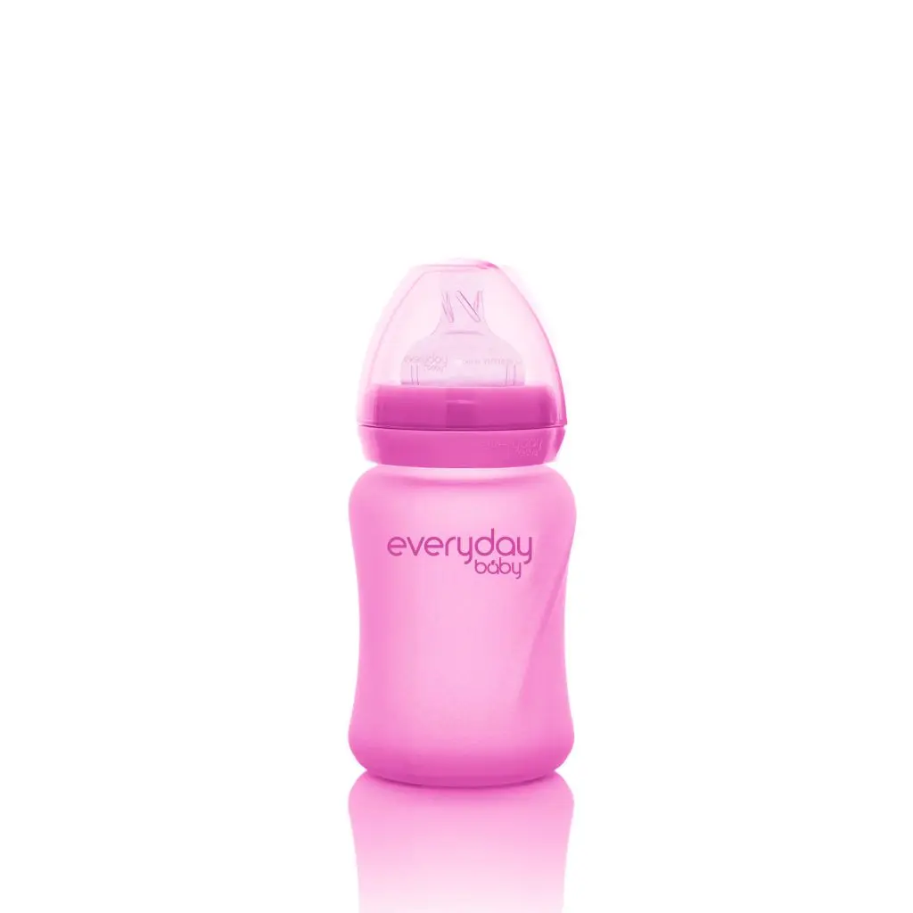 Biberon Verre Heat Sensing 150ml Cerise Pink | Rose