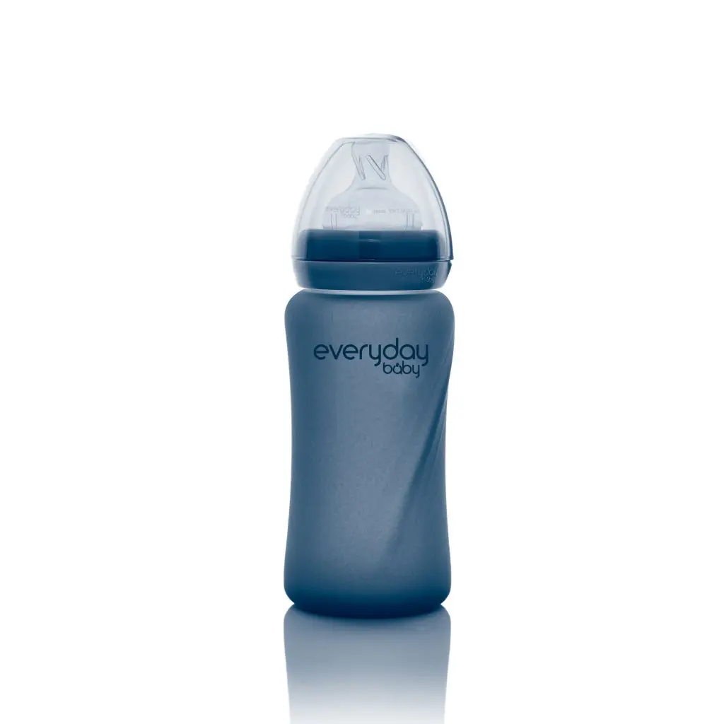 Biberon Verre Heat Sensing 240ml Blueberry | Bleu